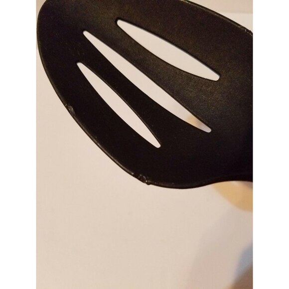 Cuisinart Black Nylon Slotted Strainer Spoon Stainless Steel Rubber Handle 13" - Picture 4 of 9